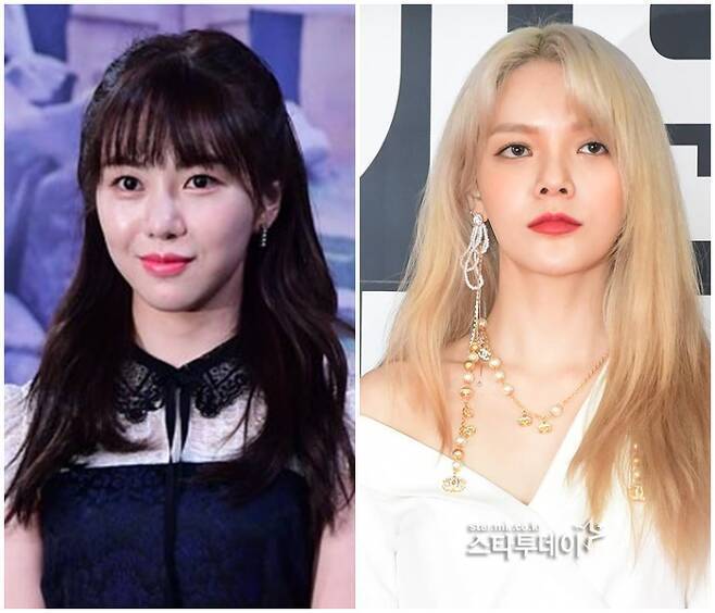 권민아(왼쪽), 지민. 사진l스타투데이DB
