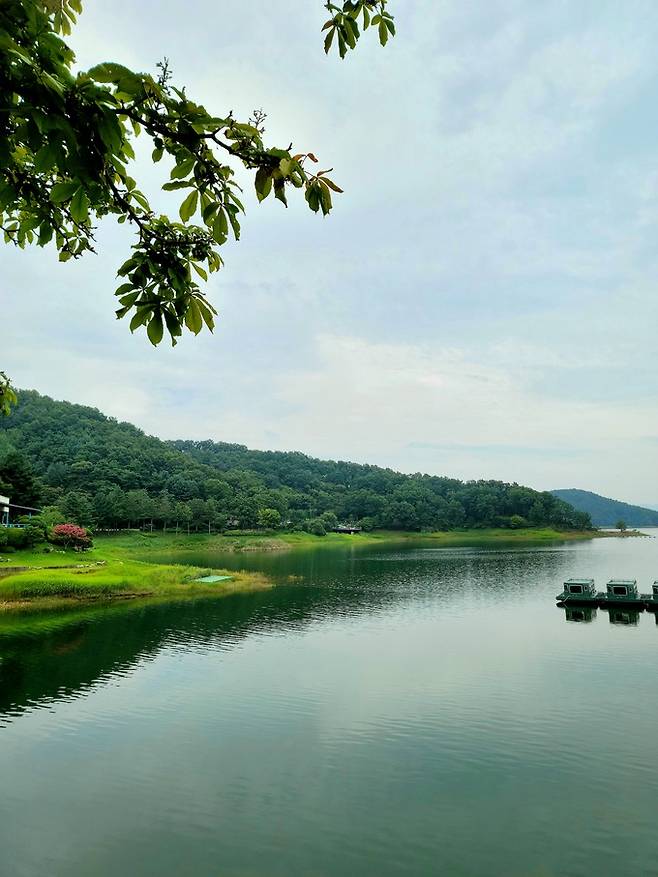 민주화의 길 대청호 풍경