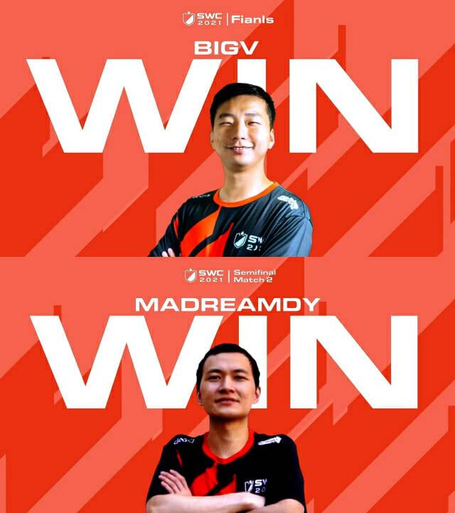 SWC2021 미주 지역 월드 파이널 진출자 2인. 우승 BIGV(위) 준우승 MADREAMDY(아래).