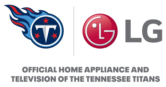 LG전자가 NFL팀 테네시 타이탄스를 3년간 공식 후원한다. 타이탄스 및 LG 로고. <LG전자 제공>