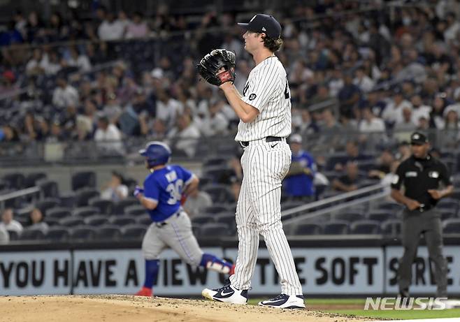 [뉴욕=AP/뉴시스] 뉴욕 양키스 게릿 콜. 2021.09.08.