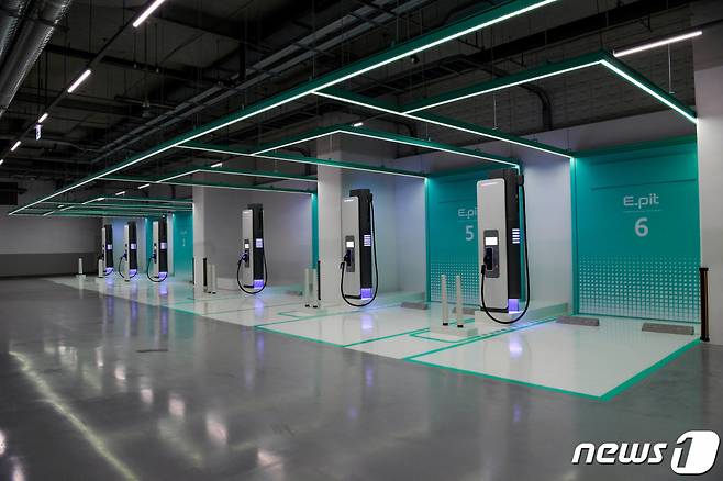 현대자동차그룹이 지난 7월 개소한 을지로 센터원 이피트 충전소. 해당 사진은 기사와 관계 없음. /사진=뉴스1.