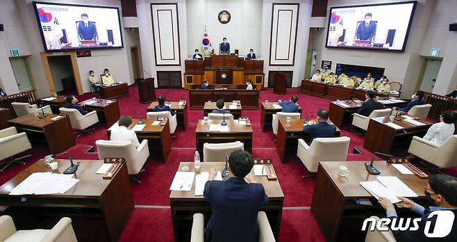 구미시의회 본회의 전경(구미시의회 제공)2021.9.15/© 뉴스1