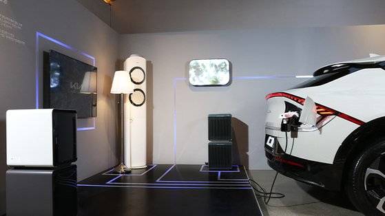 EV6는 야외에서 뿐만 아니라 실내 가전제품을 구동할 수 있는 전력을 제공한다. [사진 기아]