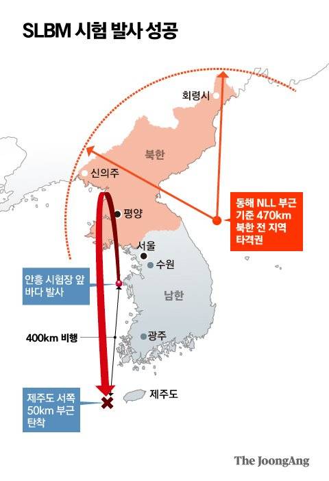 SLBM 시험 발사 성공. 그래픽=박경민 기자 minn@joongang.co.kr