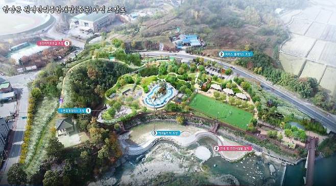 [거창=뉴시스] 함양 죽곡지구 권역단위 종합개발사업 조감도. *재판매 및 DB 금지