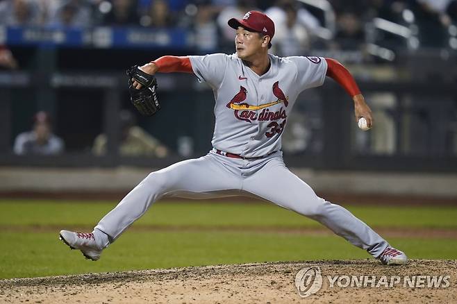 세이브 상황에서 등판한 김광현 [AP=연합뉴스]