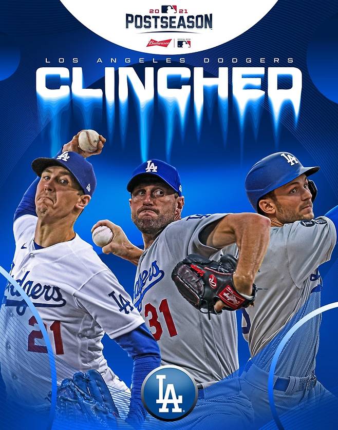 포스트시즌 출전 확정을 알린 다저스 트위터 [로스앤젤레스 다저스 트위터 계정 캡처. 재판매 및 DB 금지]