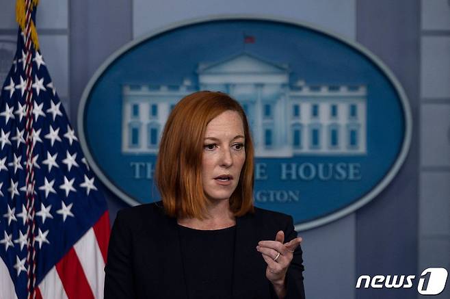 젠 사키 백악관 대변인. © AFP=뉴스1 © News1 우동명 기자