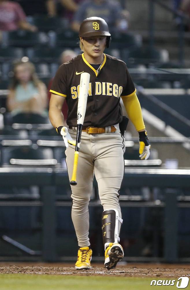 김하성의 볼넷은 샌디에이고 파드리스 5연패 탈출의 발판이 됐다. © AFP=뉴스1