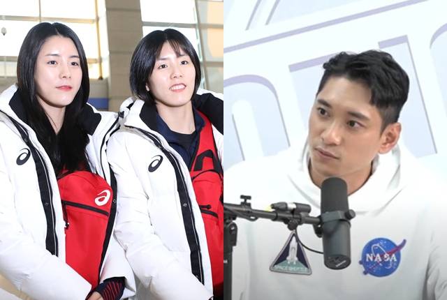이재영 이다영 자매(왼쪽 사진)과 배구선수 김요한. 뉴시스, 팟빵 ‘정영진 최욱의 매불쇼’ 캡처