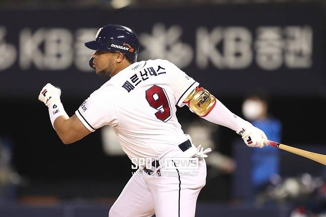 ▲ 동점 홈런을 터뜨린 페르난데스 ⓒ 곽혜미 기자