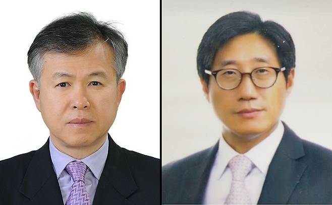 연합뉴스TV 고승일 전무이사(왼쪽), 추승호 상무이사 겸 보도본부장 [연합뉴스 자료사진]