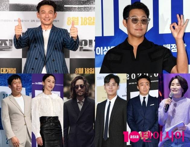한국영화계 대표 배우들이 황정민 주연의 영화 '인질'에 특별·우정 출연해 재미를 더했다. / 사진=텐아시아DB, NEW, 배우 소속사