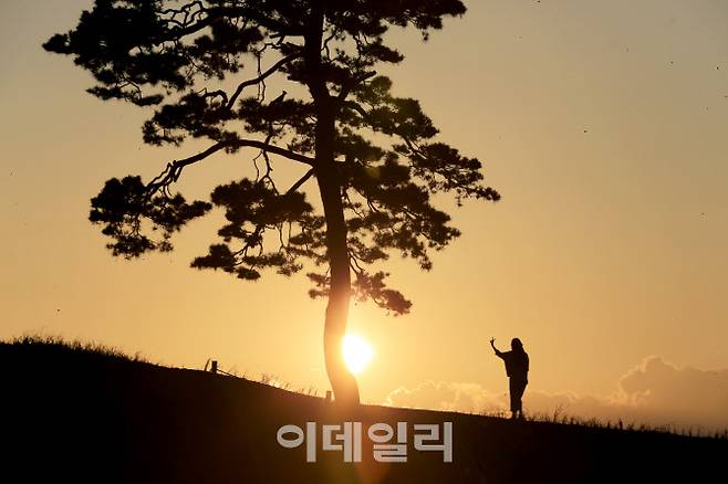 정북동토성 일몰 풍경