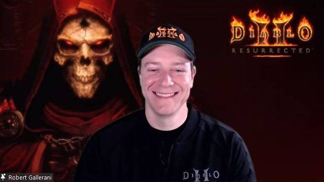 질문에 답변중인 롭 갈레라니 디자인 총괄 디렉터 / 게임동아DB