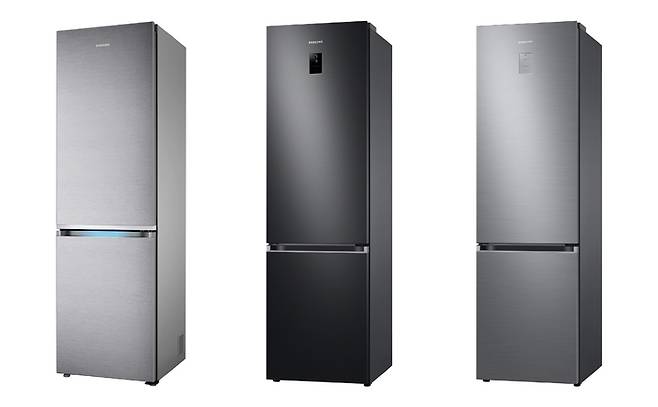 [서울 = 뉴시스]독일 최대 소비자 매체 '스티바'의 냉장고 제품 평가에서 상냉방·하냉동(BMF) 부문 1~3위를 석권한 삼성전자 냉장고. 왼쪽부터 1, 2 ,3위(사진 = 업체 제공) *재판매 및 DB 금지