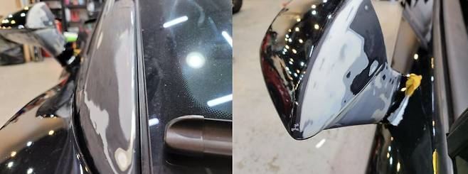 도색이 벗겨지는 등 훼손된 람보르기니/보배드림