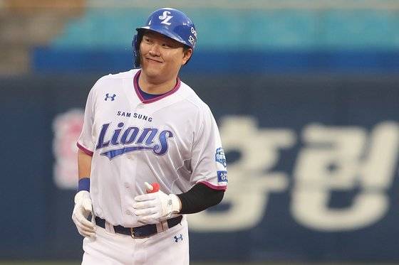 18일 SSG랜더스와의 원정경기에서 연타석 홈런 포함 4출루로 팀 승리를 견인한 오재일. [뉴스1]