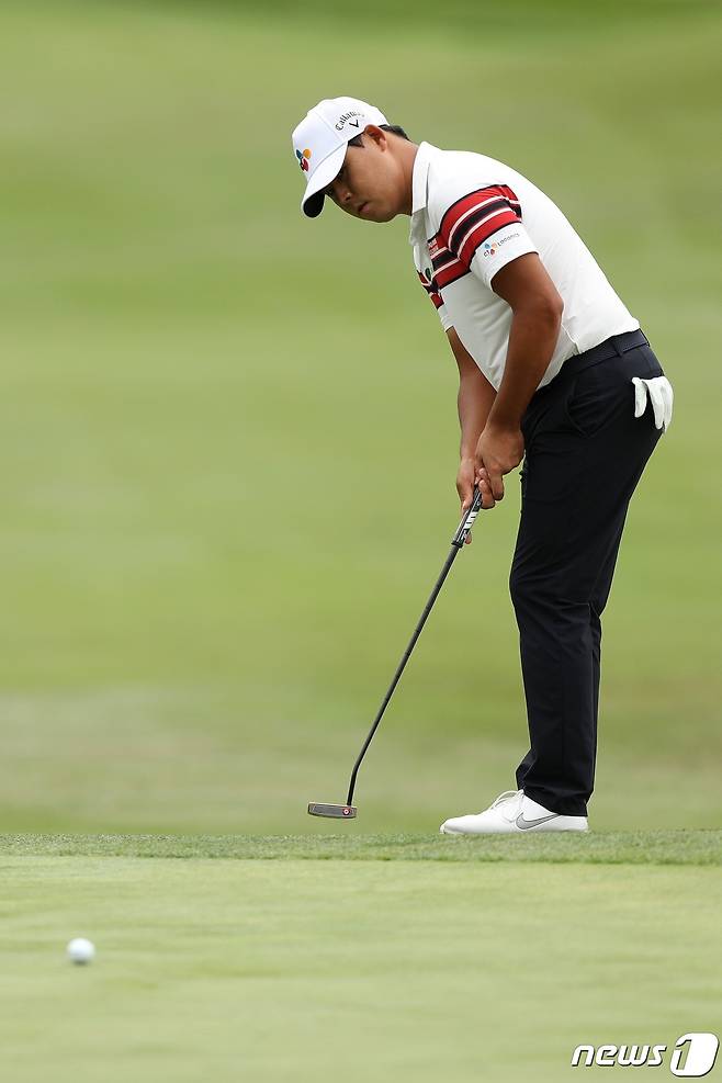 미국프로골프(PGA)투어 개막전인 포티넷 챔피언십 공동 9위를 마크한 김시우. © AFP=뉴스1
