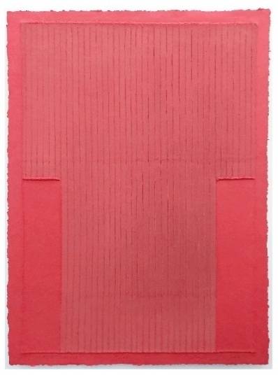 박서보 2002년작 '묘법 No.205'. 55×77㎝의 믹소그라피아기법의 판화다. /사진제공=청작화랑