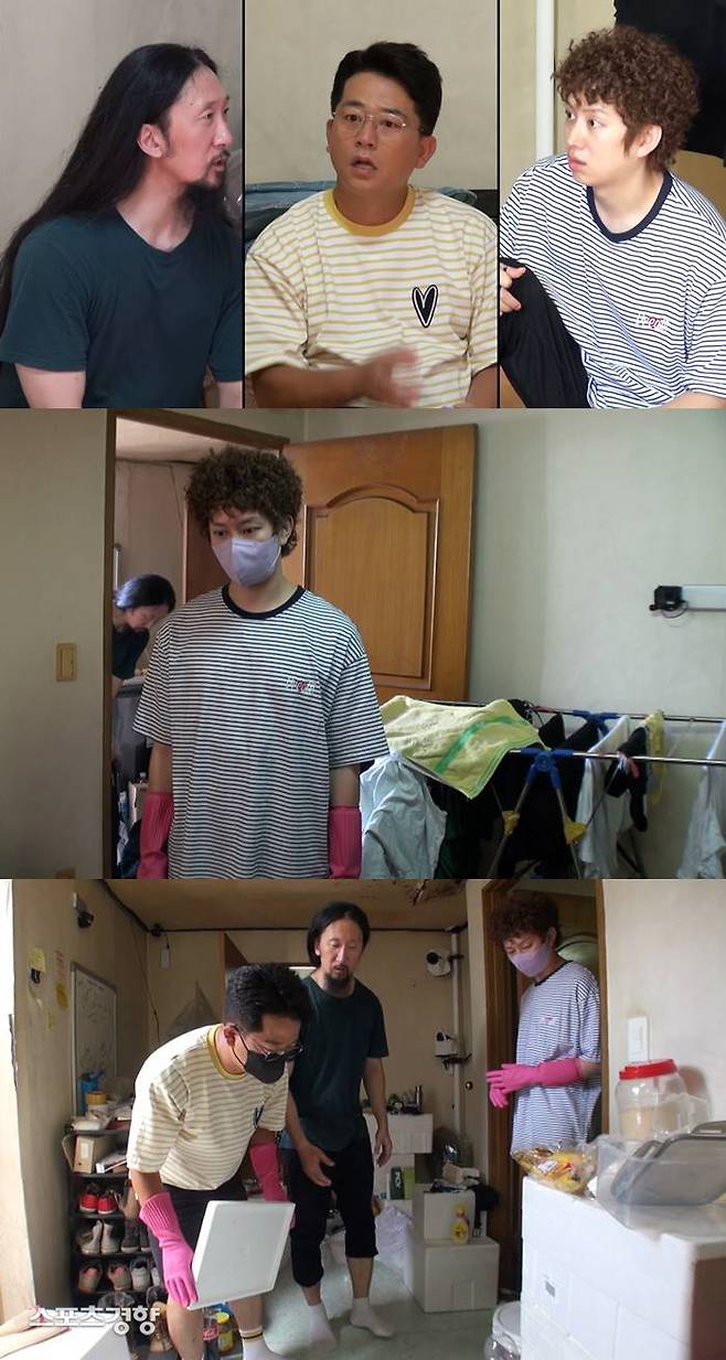 김희철이 출연한 SBS 예능 ‘미운 우리 새끼’ 19일 방송의 주요장면. 사진 SBS 방송화면 캡처