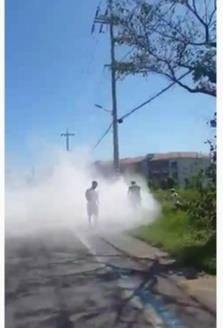 자동차 화재 현장 [부산소방본부 제공]