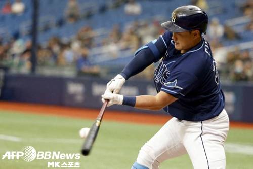 최지만은 이날 볼넷 2개를 기록했다. 사진=ⓒAFPBBNews = News1