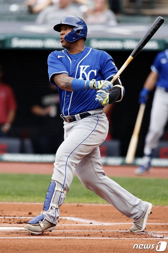 캔자스시티 로열스 포수 살바도르 페레스. © AFP=뉴스1