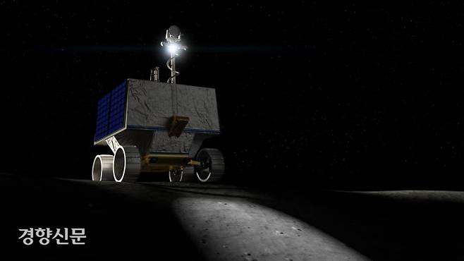 2023년 달 표면에 착륙해 탐사 활동을 벌일 ‘바이퍼’ 상상도. 미국항공우주국(NASA) 제공