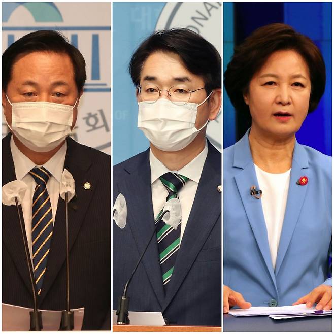 더불어민주당 대선 경선 김두관·박용진·추미애 예비후보(기호 순) ⓒ 시사저널