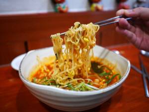 삼숙이라면의 라면.