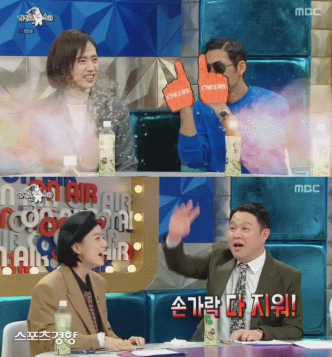 박준형은 김구라의 반응에 직접 손가락 욕을 날려 웃음을 안기기도 했다. MBC 방송 화면
