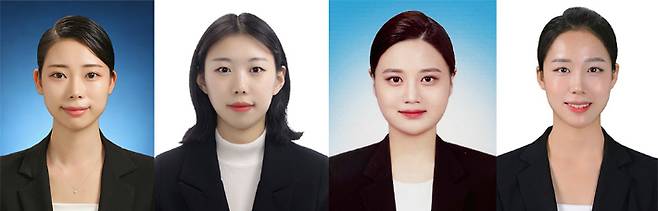 왼쪽부터 박수지·리신위·안나윤·윤자영. 호남대 제공