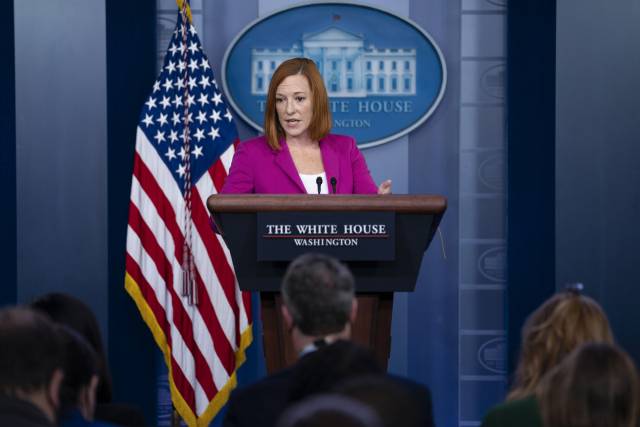 젠 사키 백악관 대변인./AP연합뉴스
