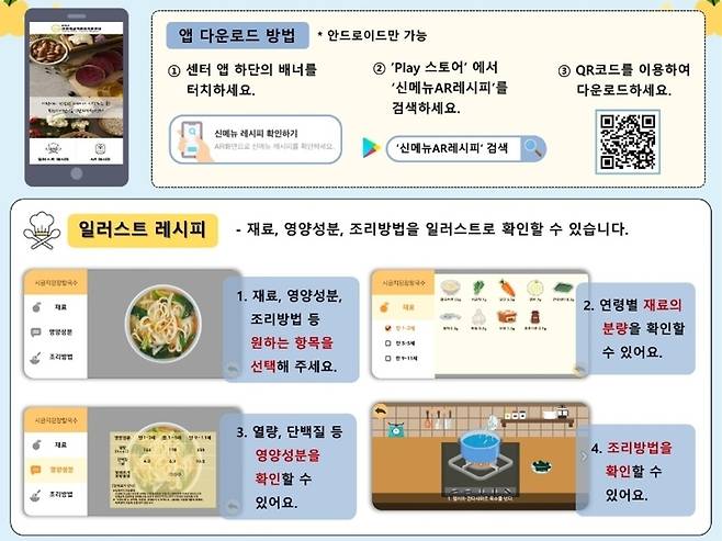 신메뉴 AR 레시피 애플리케이션 이용법 [부천시 제공. 재판매 및 DB 금지]