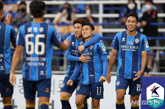 [서울=뉴시스] 울산 이동준 결승골. (사진=프로축구연맹 제공)