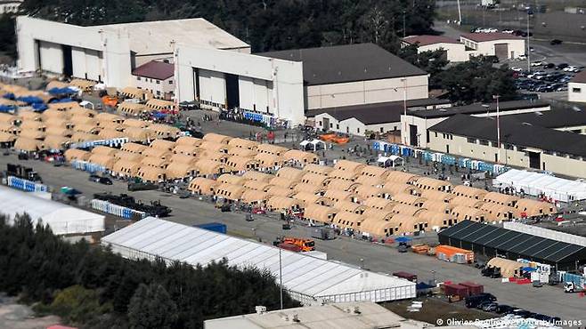 유럽 최대 미군기지인 독일 람슈타인 공군기지. 현재 미군이 아프가니스탄에서 탈출시킨 아프간 난민 1만 여명이 머물고 있다.