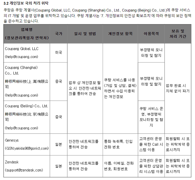 쿠팡 약관 캡처