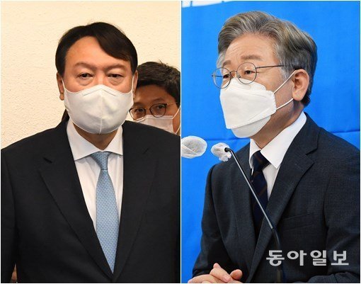 윤석열 전 검찰총장(왼쪽)·이재명 경기지사. 동아일보DB