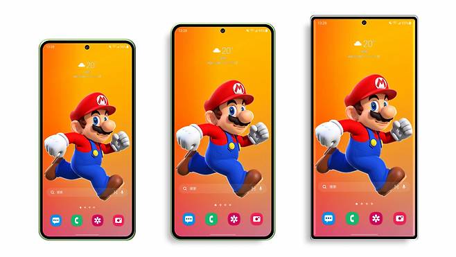 갤럭시S22시리즈 예상 모습. 왼쪽부터 갤럭시S22, 갤럭시S22+, 갤럭시S22 울트라. [아이스유니버스 트위터(@UniverseIce) 캡처]