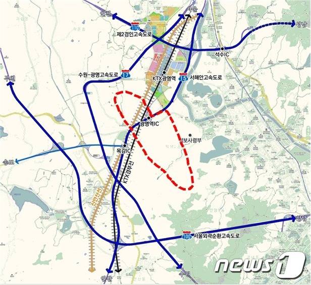 서안양 친환경 융합 스마트밸리 조성사업(안양시 제공)© 뉴스1
