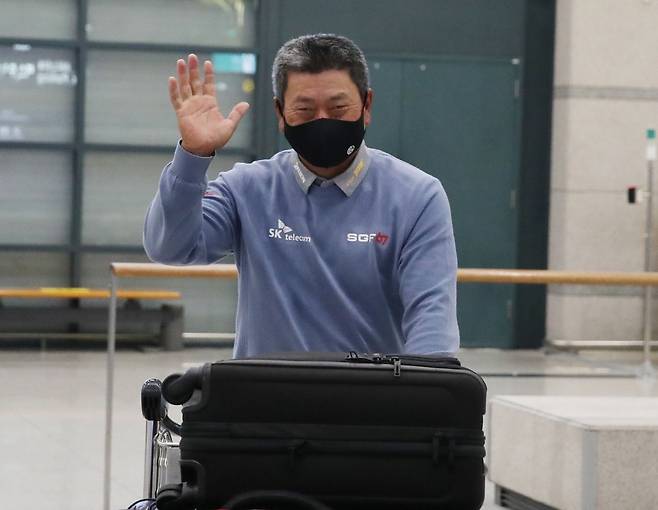 28일 새벽 귀국하는 최경주 [스포티즌 제공. 재판매 및 DB 금지]