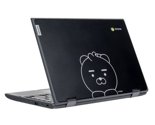 한국레노버가 구글, 스테이지파이브와 손잡고 새롭게 출시한 '리틀카카오프렌즈 크롬북'. <한국레노버 제공>