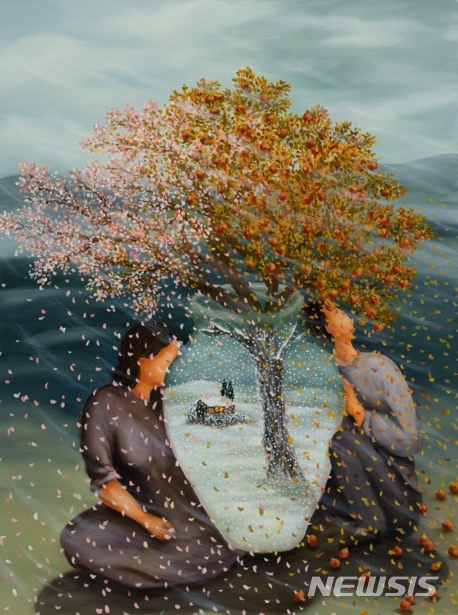 [서울=뉴시스] 김원숙 개인전, Winter tree,76x101.6cm,Oil on canvas,2019