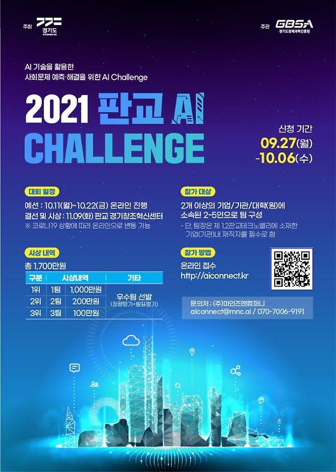 2021 판교 AI 챌린지 포스터