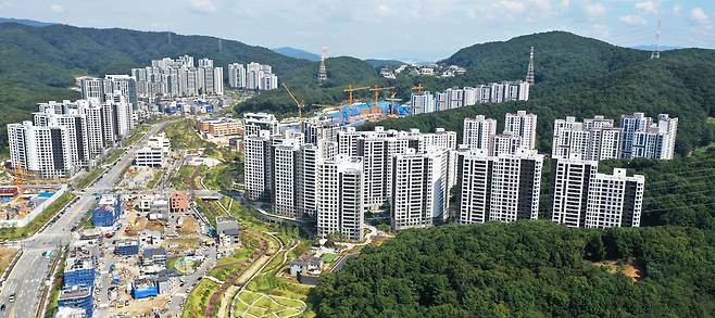 지난달 24일 경기도 성남시 분당구 대장동 개발 사업 현장 전경 /뉴시스