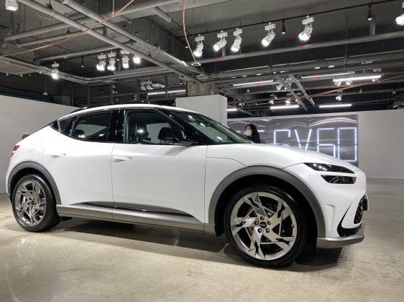 제네시스의 첫 전용 전기차 GV60 외관. 사진=최종근 기자