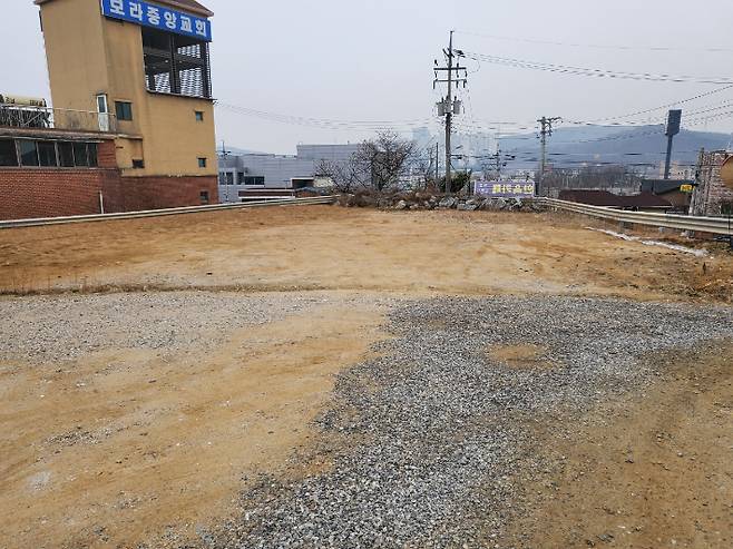 B씨가 정찬민 의원의 지인 등에게 판매한 용인시 기흥구 보라동 토지 인근. 이준석 기자