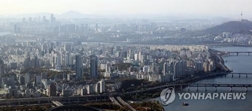 송파구 서울스카이에서 바라본 강남구 일대 아파트 [연합뉴스 자료사진]